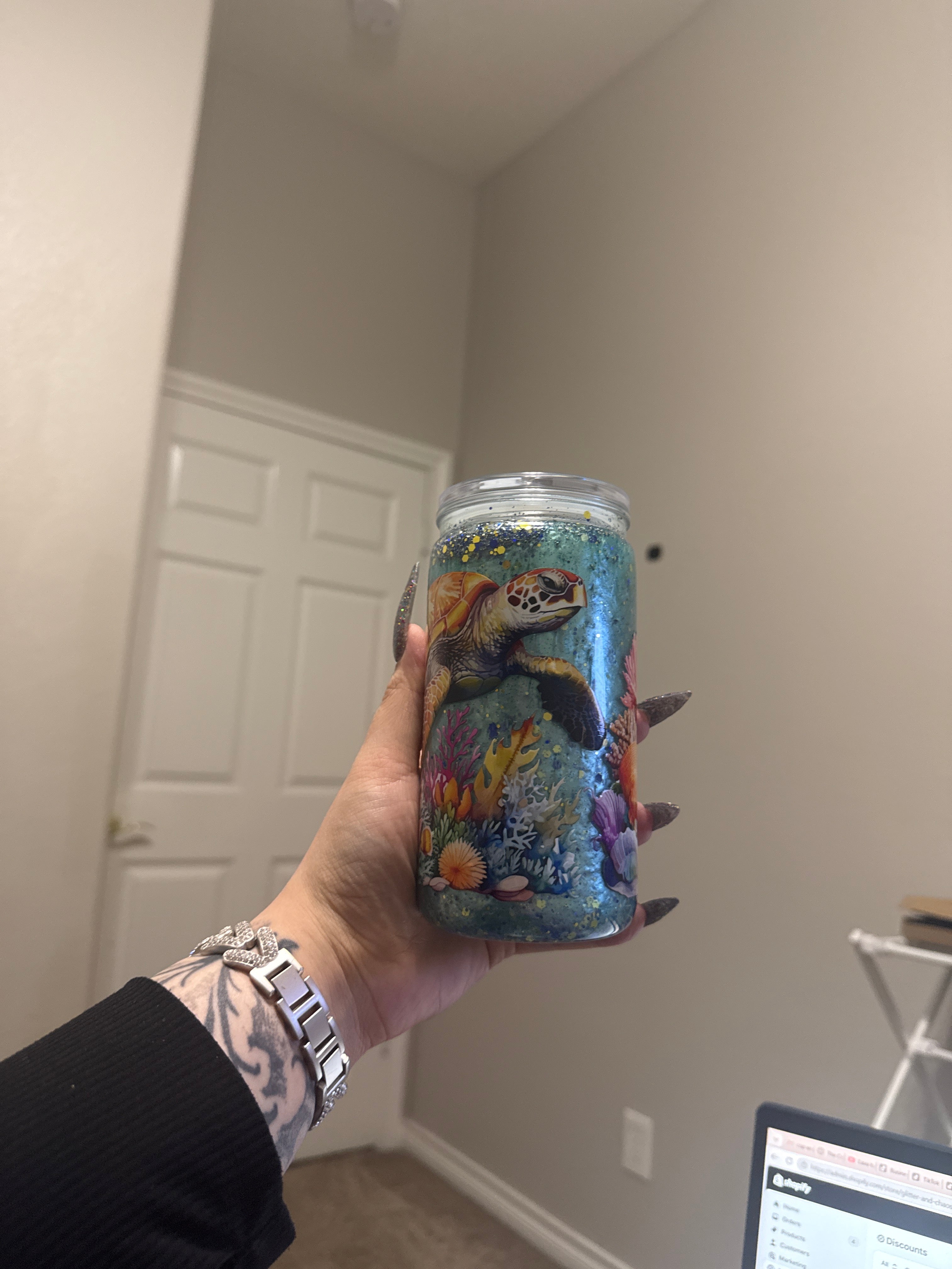 Sea turtle ocean theme
