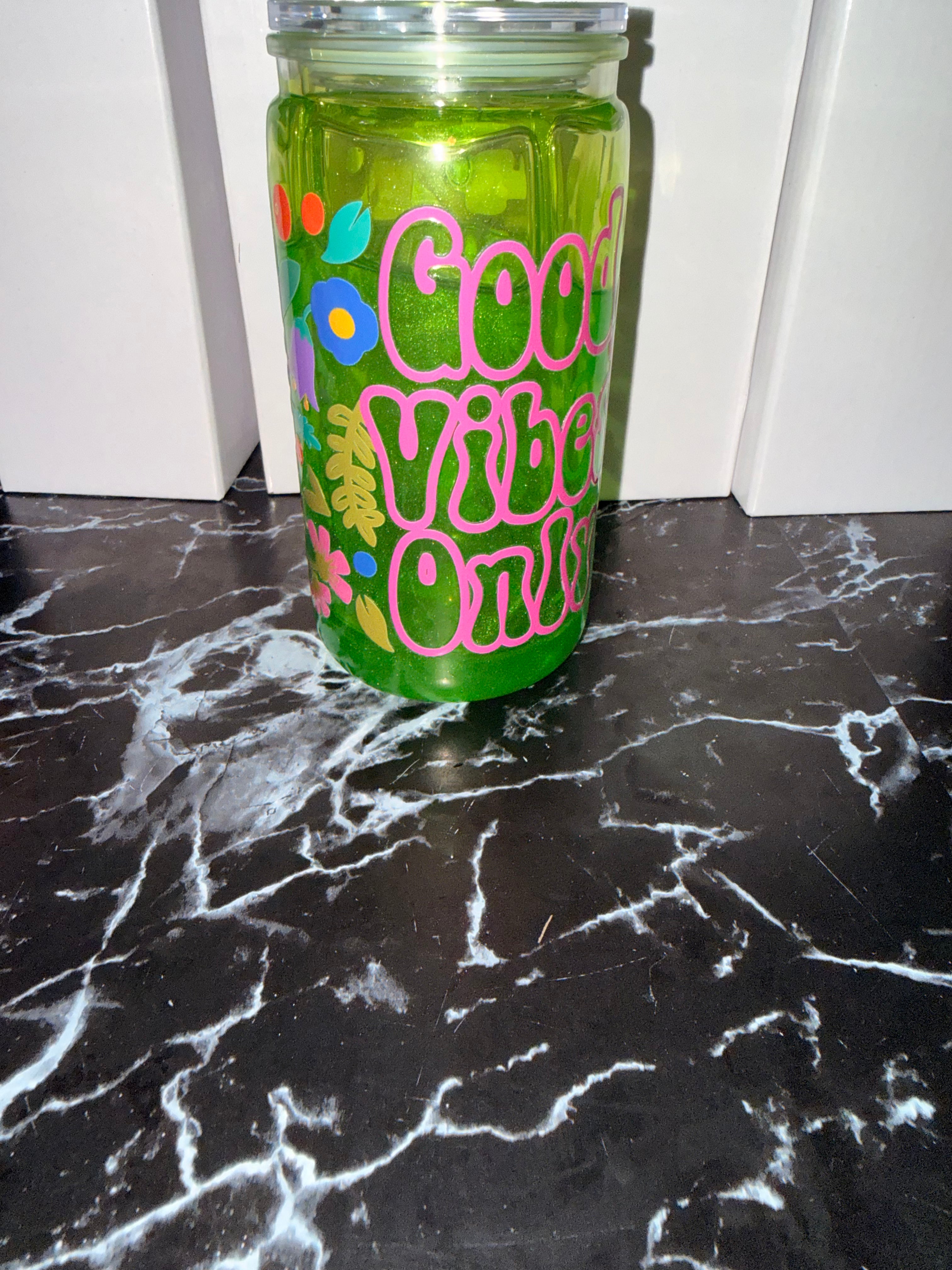 💚 Good Vibes Only Cat Eye Cup ✨