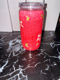 🍓 Hot Pink Life is Sweet glitter tumbler